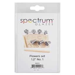 Spectrum Stamps - Flowers, Set of 7, 1-1/5" - front of packaging