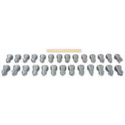 Spectrum Stamps - Small Courier Alphabet, Lowercase, Set of 27