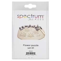 Spectrum Stamps - Flower Puzzle, Set of 10 - front of packaging