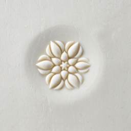 MKM Pottery Tools Curve Top Stamp - Lotus Buds, stamped into clay