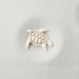 MKM Pottery Tools Curve Top Stamp - Sea Turtle - stamped into clay