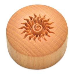 MKM Pottery Tools Curve Top Stamp - Spiral Sun