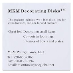 MKM Pottery Tools Decorating Disks - DD-04, Set of 2, 4" Dia. - front of packaging