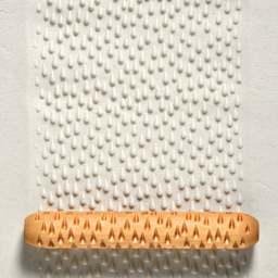 MKM Pottery Tools Hand Roller - Rain applied to clay