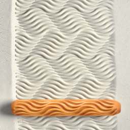MKM Pottery Tools Hand Roller - Zigzag applied to clay