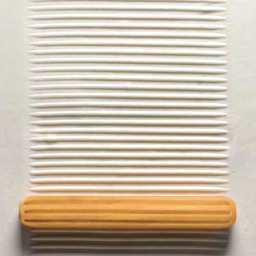 MKM Pottery Tools Hand Roller - Horizontal Lines applied to clay