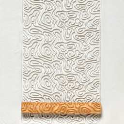 MKM Pottery Tools Twig Hand Roller - Topographic applied to clay