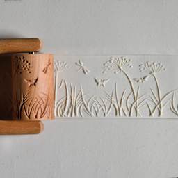 MKM Pottery Tools Handle Roller - Large, Wild Field - rolled