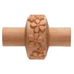 MKM Pottery Tools Small Handle Roller - Embossed Flowers