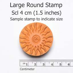 MKM Pottery Tools Round Stamps - Large Stamp Diameter