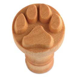MKM Pottery Tools Round Stamp - SCM-001, Dog Paw Print, Medium