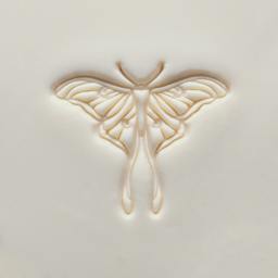 MKM Pottery Tools Extra Large Round Stamp - Luna Moth applied to clay