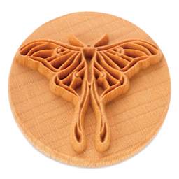 MKM Pottery Tools Extra Large Round Stamp - Luna Moth
