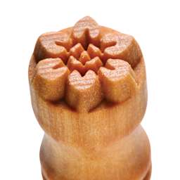 MKM Pottery Tools Round Stamp - SCS-045, Flower #1, Small