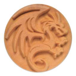 MKM Pottery Tools Round Stamp - SCL-008, Dragon, Large
