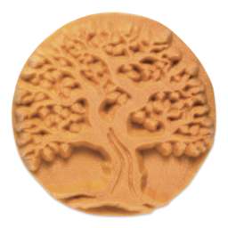 MKM Pottery Tools Round Stamp - SCL-014, Old Tree, Large