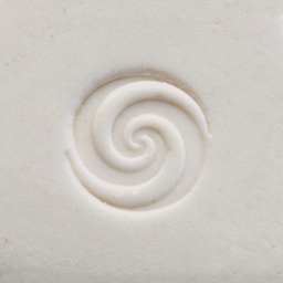 MKM Pottery Tools Round Stamp - SCS-121, Spiral 2, Small - stamped in clay