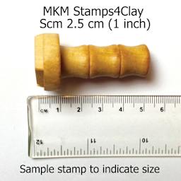 MKM Pottery Tools Round Stamps - Overall Stamp Length