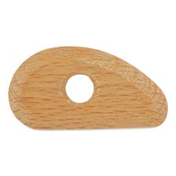 MKM Pottery Tools Wood Rib - W0a, Mini, 2.3" x 1.3" - back