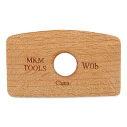 MKM Pottery Tools Wood Rib - W0b, Mini, 2" x 1.1" - front