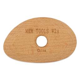 MKM Pottery Tools Wood Rib - W2A, Small, 2.6" x 1.8" - front