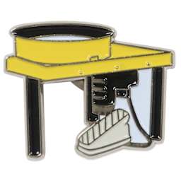 Elan Transfers Enamel Pin - Yellow Pottery Wheel