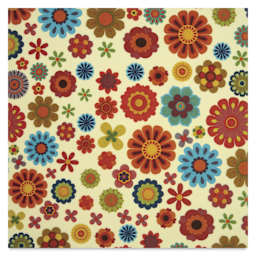 Elan Transfers Overglaze Decal Sheet - Flower Power - close-up