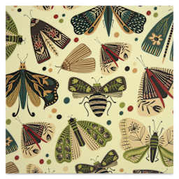 Elan Transfers Overglaze Decal Sheet - Moths - close-up