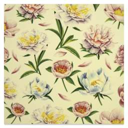 Elan Transfers Overglaze Decal Sheet - Peonies - close-up
