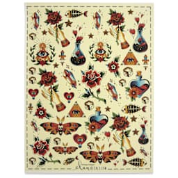 Elan Transfers Overglaze Decal Sheet - Vintage Tattoo