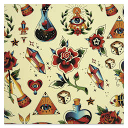 Elan Transfers Overglaze Decal Sheet - Vintage Tattoo - close-up