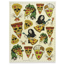 Elan Transfers Overglaze Decal Sheet - Horror Pizza