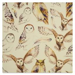Elan Transfers Overglaze Decal Sheet - Owls - close-up