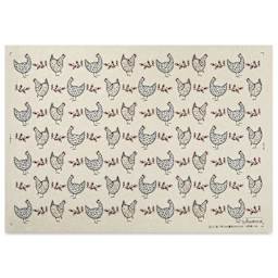 Elan Transfers Underglaze Transfer Sheet - Chickens, Assorted Colors
