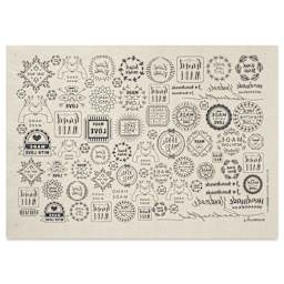 Elan Transfers Underglaze Transfer Sheet - Handmade, Black