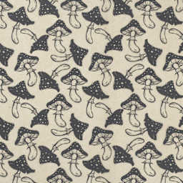 Elan Transfers Underglaze Transfer Sheet - Mushrooms, Black - close-up