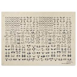 Elan Transfers Underglaze Transfer Sheet - Googly Eyes, Black