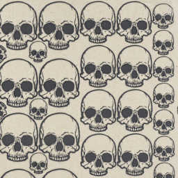 Elan Transfers Underglaze Transfer Sheet - Skulls, Black - close-up