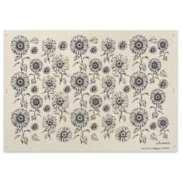 Elan Transfers Underglaze Transfer Sheet - Sunflowers, Black