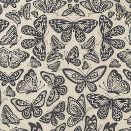 Elan Transfers Underglaze Transfer Sheet - Butterflies in Flight, Black - close-up