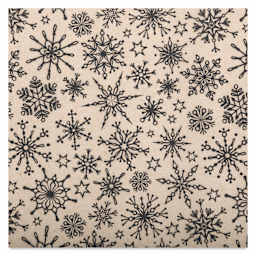 Elan Transfers Underglaze Transfer Sheet - Snowflakes, Black close up