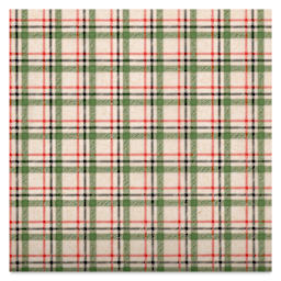 Elan Transfers Underglaze Transfer Sheet - Holiday Plaid, Assorted close up