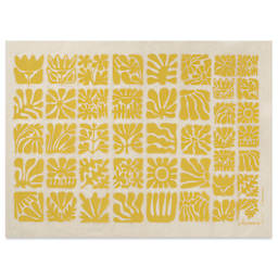 Elan Transfers Underglaze Transfer Sheet - Wood Block Flowers, Yellow