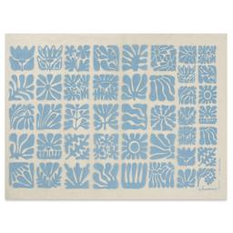 Elan Transfers Underglaze Transfer Sheet - Wood Block Flowers, Turquoise