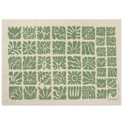 Elan Transfers Underglaze Transfer Sheet - Wood Block Flowers, Green