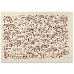 Elan Transfers Underglaze Transfer Sheet - Foxy Loxy, Brown