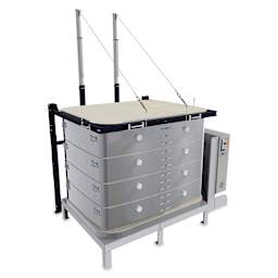 L&L Davinci Rectangular Kiln - T3436-D, Cone 10, 208V-1P, 159.8A, 36" H x 43-1/2" W x 30-1/2" D - wiht lid closed