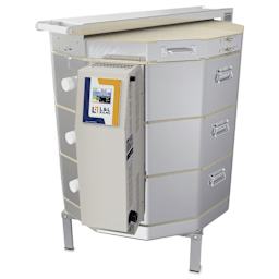 L&L eQuad Pro Production Kiln - eQ2827-3, Cone 10, 208V-1P, 71.9A, 28" Dia. x 27" D - closed, right side