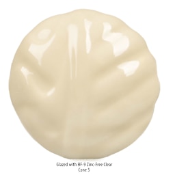 Amaco No. 16 White Chocolate Stoneware Clay - Glazed with HF-9 Zinc-Free Clear, Fired to Cone 5