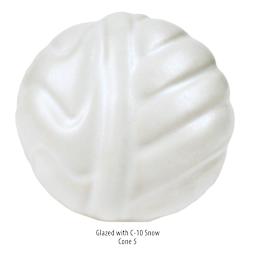 Amaco No. 32 Dark Chocolate Stoneware Clay - Glazed with C-10 Snow, Fired to Cone 5